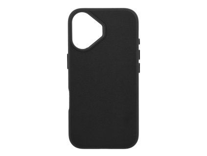 Leather Frame Case with MagSafe Support for iPhone 16 - Black