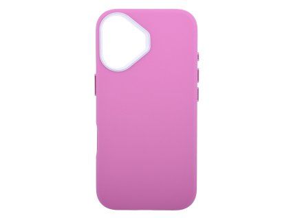 Leather Frame Magsafe Case with Support for iPhone 16 - Dark Pink