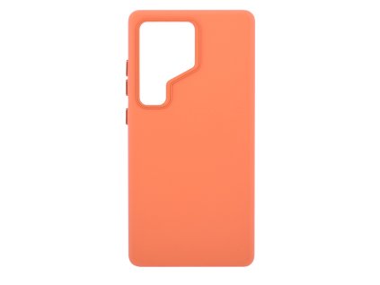 Pouzdro Leather Frame s podporou MagSafe Samsung Galaxy S25 5G - oranžové