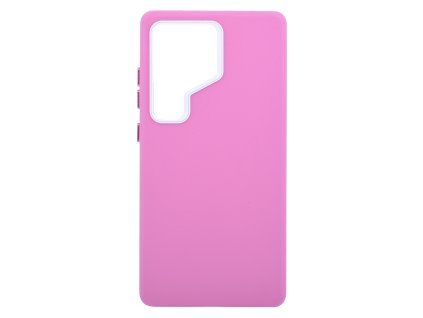 Etui Leather Frame z obsługą MagSafe Samsung Galaxy S25 Ultra 5G - ciemnoróżowe