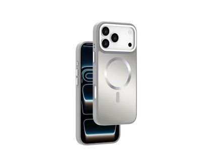 Shining Elegance Case with MagSafe Support for iPhone 17 Pro Max - Silver