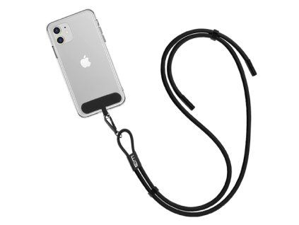 Crossbody Lace Strap with USB-C 60W Cable - black