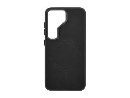 Leather Frame Case with MagSafe Support for Samsung Galaxy S24 5G - Black