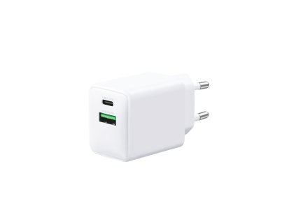 Síťová nabíječka GaN 2x USB 45W - bílá