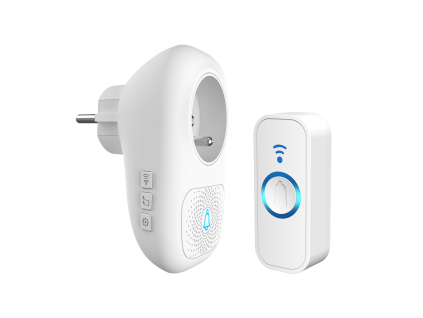 Wireless Doorbell WG4 with Plug-in Chime - white