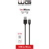 Datový kabel USB-A x Micro USB 1m 2.1A - černý