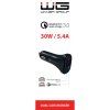 Car Charger 2x USB 30W - black