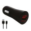 FAST 1x USB 18W Car Charger + Micro USB Cable - black