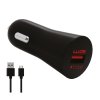 Ładowarka samochodowa 1xUSB Fast 18W + kabel Micro (Czarna)