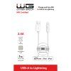 Data Cable USB-A to Lightning MFi 1m 2.4A - white