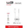 Kabel do transmisji danych USB-A x Lightning MFI 1m 2.4A - biały