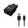 DUAL USB Charger 2,4A + MICRO-USB Cable (Černá)