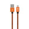 Datový kabel USB-A x USB-C 1m 60W - oranžový