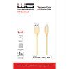 Data Cable USB-A to Lightning MFi 1m 2.4A - gold