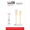 Kabel do transmisji danych USB-A x Lightning MFI 1m 2.4A - złoty
