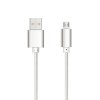 Datový kabel USB-A x Micro USB 1m 2.1A - stříbrný
