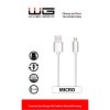 Datový kabel USB-A x Micro USB 1m 2.1A - stříbrný