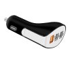Ładowarka samochodowa 3x USB 7A (QC 3.0A+2.0A+2.0A) (Czarna)
