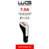 Ładowarka samochodowa 3x USB 7A (QC 3.0A+2.0A+2.0A) (Czarna)