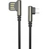 Datový kabel 90 stupňů zahnutý s Micro USB (1m) (Černý)