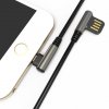 Gamingowy kabel danych USB-A 90° do Micro USB 1m 2.1A – czarny