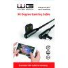 Gaming Data Cable USB-A 90° to Micro USB 1m 2.1A - black