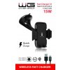 Bezdrátová nabíječka do auta a držák WG31 15W + kabel Type-C (Černá)