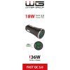 Ładowarka samochodowa FAST 2x USB 36W (2x QC3.0) (Czarna)