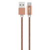 Datový kabel USB-A x Micro USB 1m - růžový