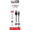 Kabel do transmisji danych USB-A x USB-C 3m 30W - czarny