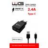 Smart IC 2x USB-A 12W Wall Charger + USB-C Cable - black