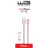 Kabel do transmisji danych USB-A x Lightning 1m 2.1A - różowy
