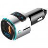 Ładowarka samochodowa WG FM transmitter 2X USB 18W (QC 3.0 1A) (Czarno-srebrna)