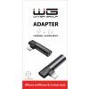 Mini Adapter 2-in-1 Lightning to Lightning and 3.5mm Jack - black