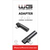 Mini adapter Lightning x LIghtning i Jack 3.5mm - czarny