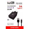 Síťová nabíječka SuperCharge 1x USB-A 22,5W+ kabel USB-C - černá