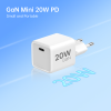 Wall Charger GaN 1x USB-C 20W + USB-C Cable - white