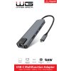 Adapter USB-C x HDMI/3x USB/LAN port - szary
