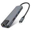 Adapter USB-C to HDMI/3xUSB/LAN Port - grey