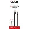 Data Cable USB-A to Lightning 1m 2.4A - black