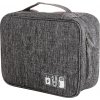 Etui podróżne na elektronikę - 24x17x9cm - szare