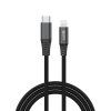 Data Cable USB-C to Lightning MFi 0.2m 60W - black