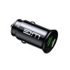 Ładowarka samochodowa 2xUSB (PD 3.0 20W, QC 3.0 18W) (Czarna)