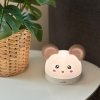 Stolní lampa Myška s budíkem - bílá