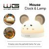Little Mouse Desk Lamp with Alarm Clock - white
