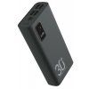 Power Bank 30000mAh, 6x USB + Type-C Cable - black