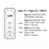 Wall Charger GaN 3x USB 120W - white