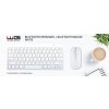 Bluetooth klávesnice s myší (Bílá)