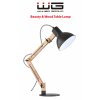Stolní LED lampa Beauty and Wood (Černá)
