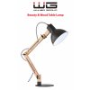 Stolní LED lampa Beauty and Wood - černá/dřevo